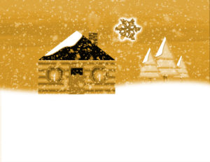 Golden Snowflake Scene