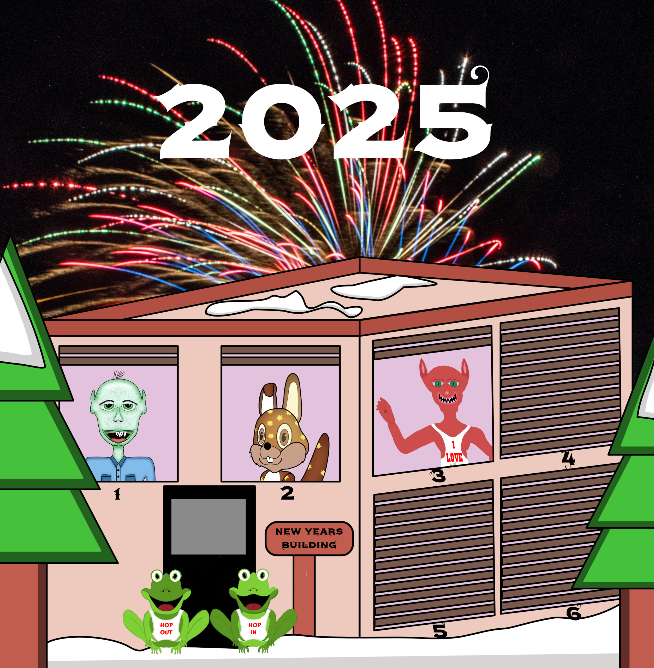 New Years Building 2025 – Apartment 3 – Apple Monster