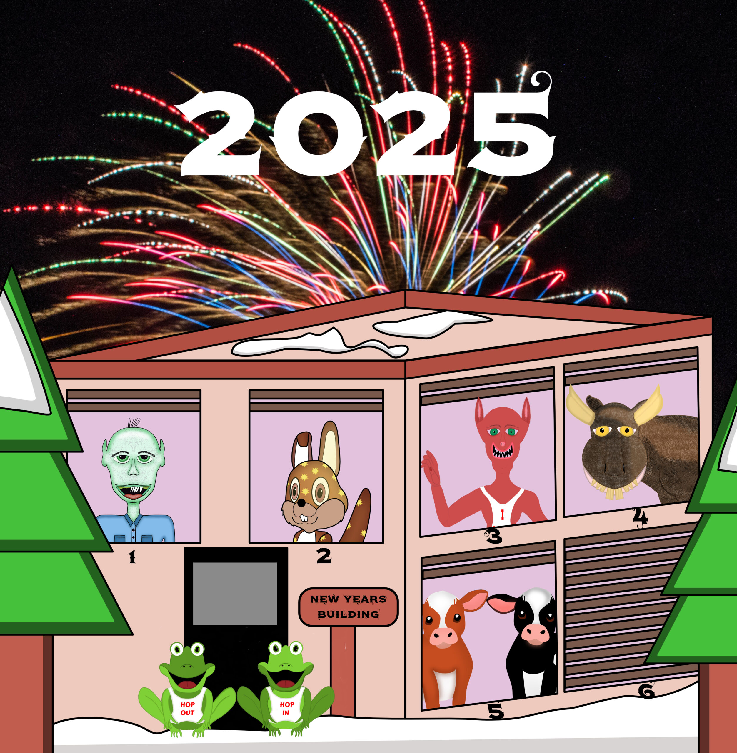 New Years Building 2025 – Apartment 5 – Fawn and Spot